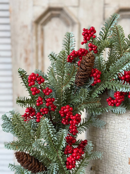 Scarletton Spruce Wreath | 24" | NOT CURRENTLY IN STOCK-New For Holiday 2026!
