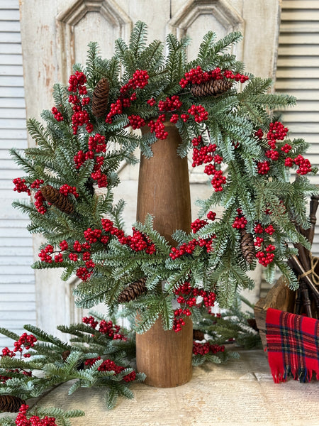 Scarletton Spruce Wreath | 24" | NOT CURRENTLY IN STOCK-New For Holiday 2026!