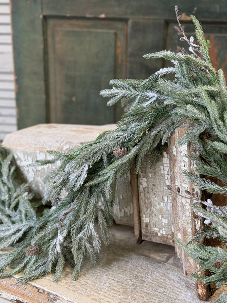 Snowdrift Norfolk Pine Garland | 6' | NOT CURRENTLY IN STOCK-New For Holiday 2026!