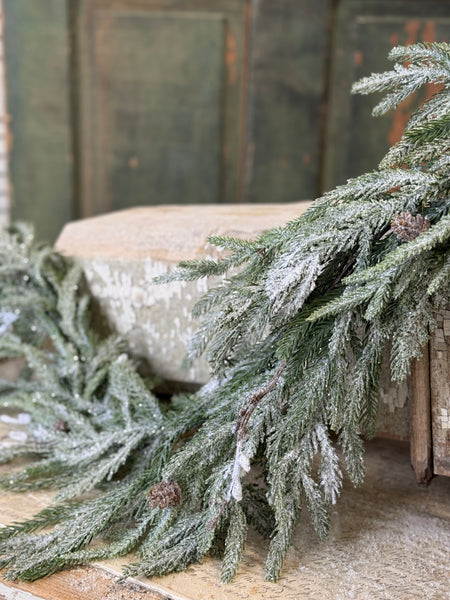Snowdrift Norfolk Pine Garland | 6' | NOT CURRENTLY IN STOCK-New For Holiday 2026!