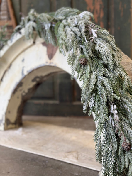 Snowdrift Norfolk Pine Garland | 6' | NOT CURRENTLY IN STOCK-New For Holiday 2026!