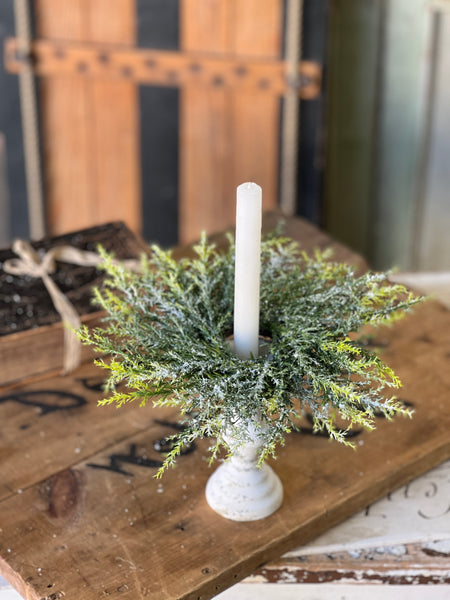 Glitzen Pine Candle Ring | 9"