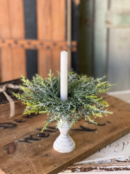 Glitzen Pine Candle Ring | 9"