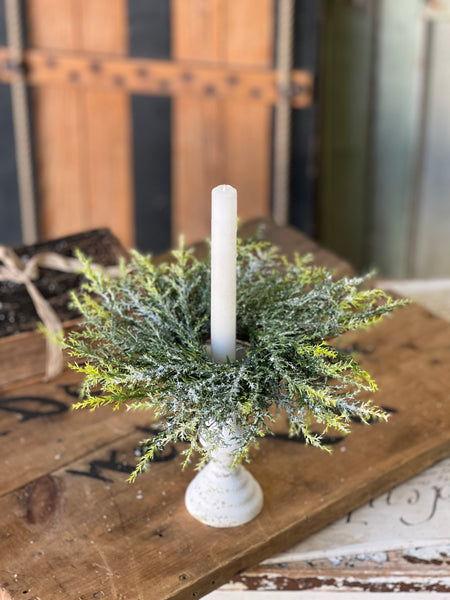 Glitzen Pine Candle Ring | 9"