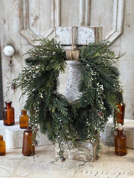 Candlewick Pine Hanging Wreath | 14" | NOT CURRENTLY IN STOCK-New For Holiday 2026!