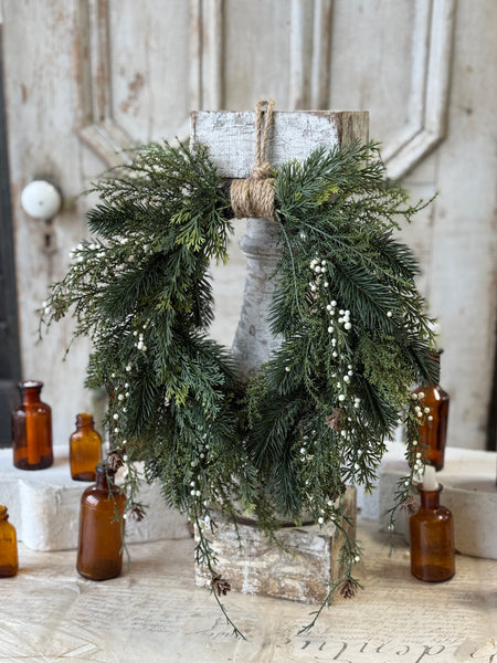 Candlewick Pine Hanging Wreath | 14" | NOT CURRENTLY IN STOCK-New For Holiday 2026!