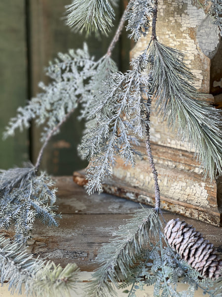 Frost Veiled Pine Vine | 56"