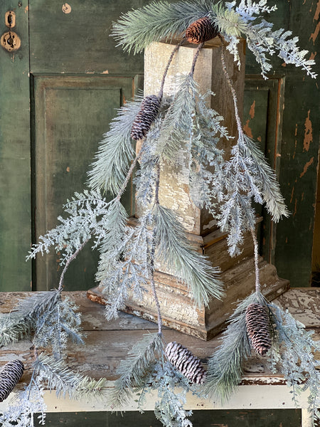 Frost Veiled Pine Vine | 56"
