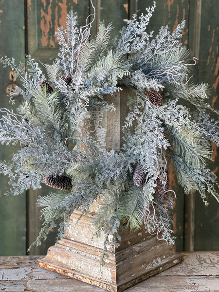 Frost Veiled Pine Wreath | 24" | CASE PACK + CLEAN UP SPECIAL!  From $14.95 - Last 44pcs!
