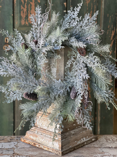 Frost Veiled Pine Wreath | 24" | CASE PACK + CLEAN UP SPECIAL!  From $14.95 - Last 44pcs!