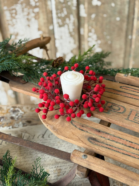 Icy Toboggan Berry Candle Ring | 6” | NOT CURRENTLY IN STOCK-New For Holiday 2026!