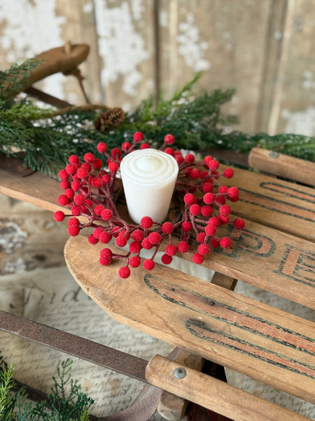 Icy Toboggan Berry Candle Ring | 6” | NOT CURRENTLY IN STOCK-New For Holiday 2026!