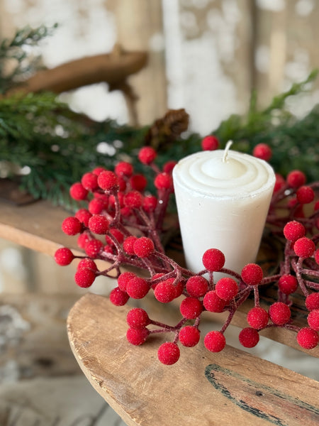 Icy Toboggan Berry Candle Ring | 6” | NOT CURRENTLY IN STOCK-New For Holiday 2026!