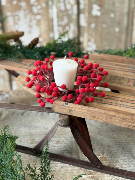 Icy Toboggan Berry Candle Ring | 6” | NOT CURRENTLY IN STOCK-New For Holiday 2026!
