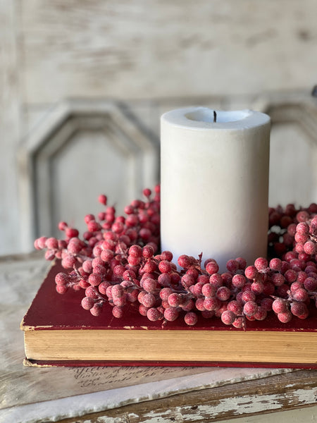 Frosted Fizzy Berry Candle Ring | 12" | 25% OFF - DISCOUNT TAKEN IN OFFICE