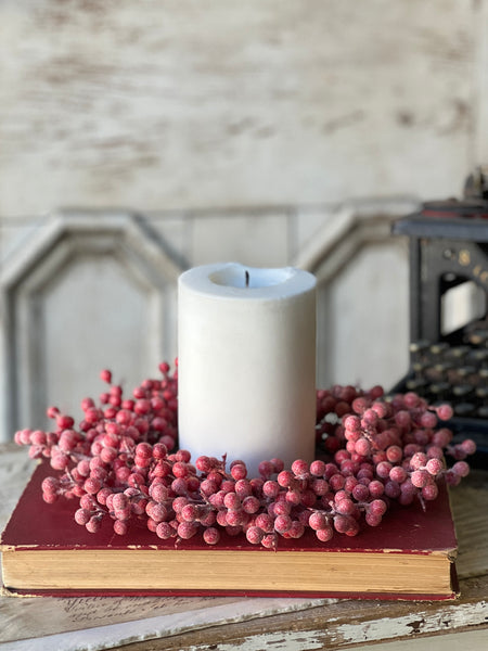 Frosted Fizzy Berry Candle Ring | 12" | 25% OFF - DISCOUNT TAKEN IN OFFICE