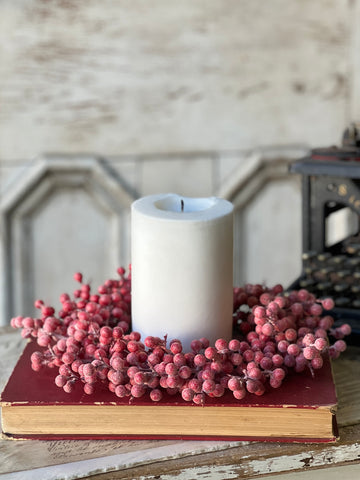 Frosted Fizzy Berry Candle Ring | 12" | 25% OFF - DISCOUNT TAKEN IN OFFICE