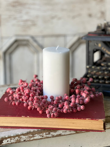 Frosted Fizzy Berry Candle Ring | 9" | 25% OFF - DISCOUNT TAKEN IN OFFICE