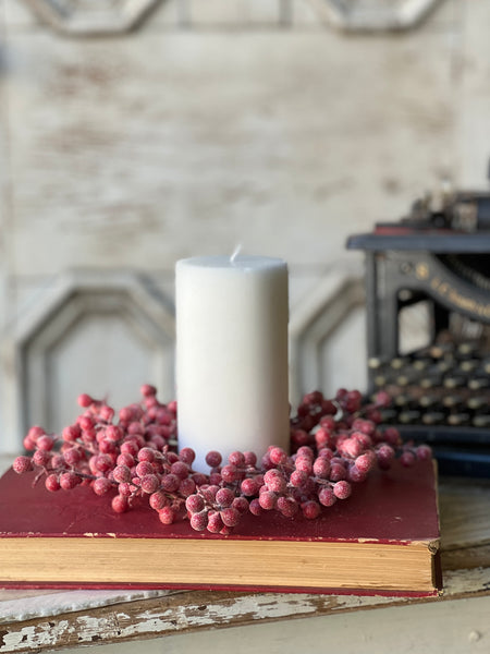 Frosted Fizzy Berry Candle Ring | 9" | 25% OFF - DISCOUNT TAKEN IN OFFICE