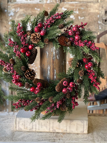Bluster Berry Greens Wreath | 24" | SOLD OUT