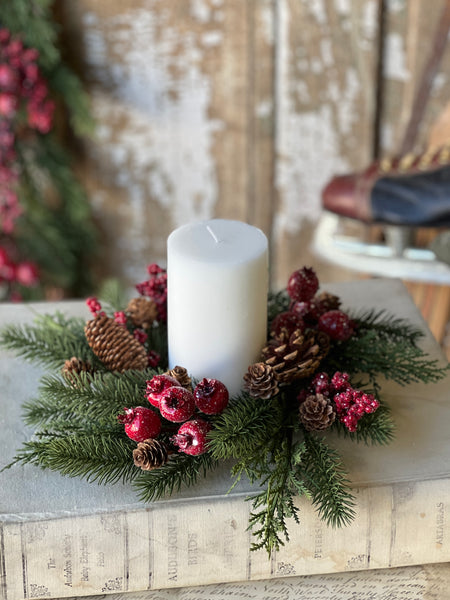 Bluster Berry Greens Candle Ring | 11" | SOLD OUT