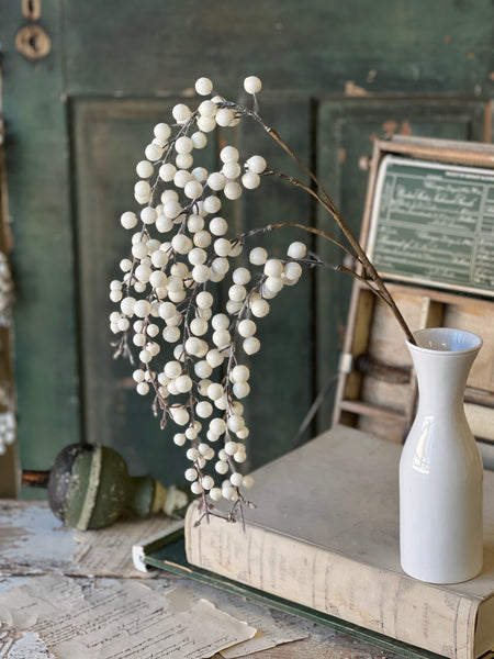 Icy Snowdrop Berry Hanging | 35"