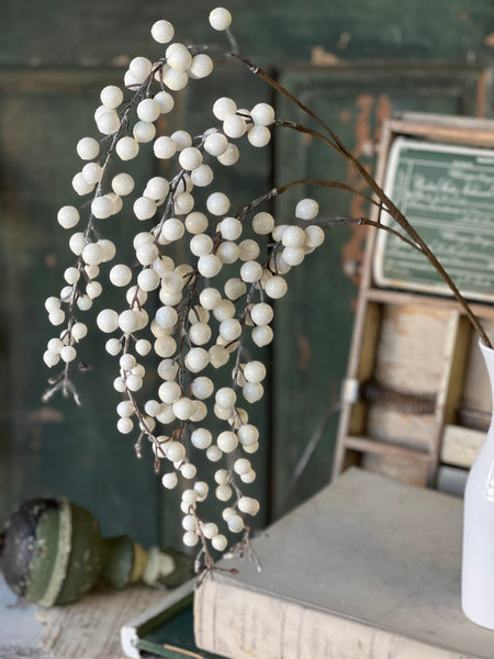 Icy Snowdrop Berry Hanging | 35"