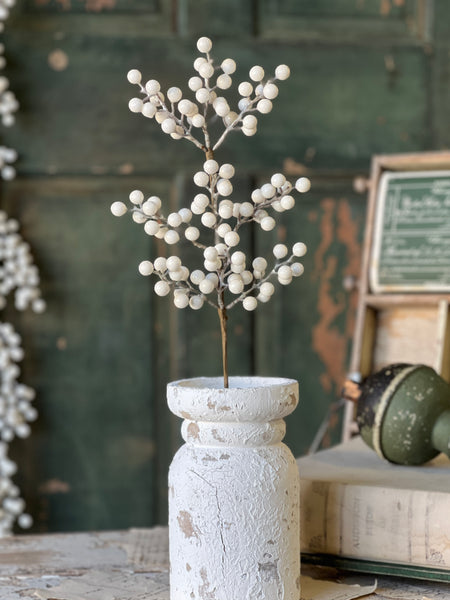 Icy Snowdrop Berry Pick | 18" | SOLD OUT