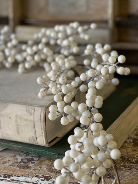 Icy Snowdrop Berry Garland | 5'