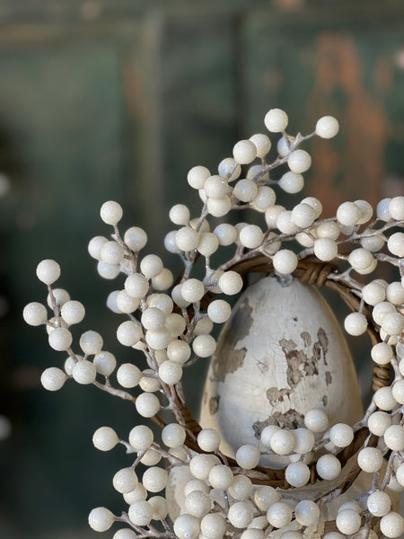 Icy Snowdrop Berry Candle Ring | 11" | Limited Stock - Last 24pcs!