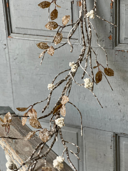 Icy Birch Berry & Leaves Garland | 5' | SOLD OUT