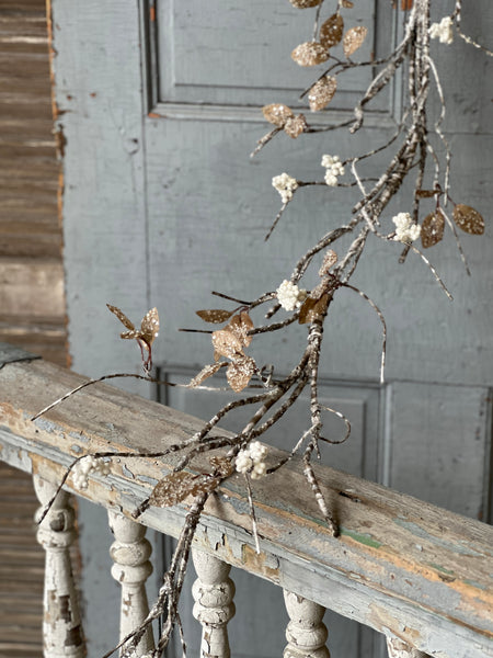 Icy Birch Berry & Leaves Garland | 5' | SOLD OUT