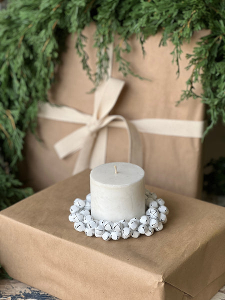 Jingle All the Way Candle Ring | 5" | White