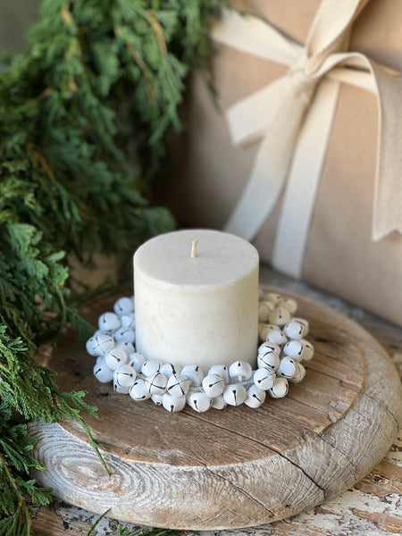 Jingle All the Way Candle Ring | 5" | White