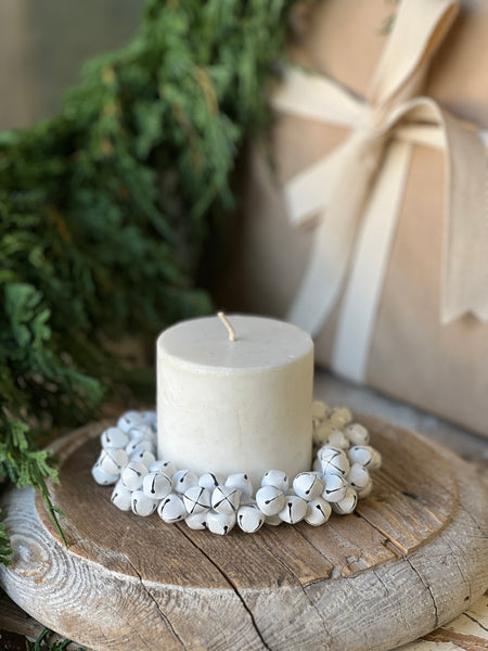 Jingle All the Way Candle Ring | 5" | White