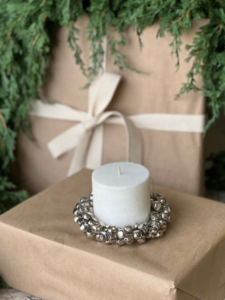 Jingle All the Way Candle Ring | 5" | Platinum