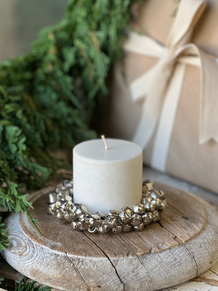 Jingle All the Way Candle Ring | 5" | Platinum
