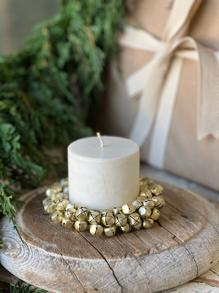 Jingle All the Way Candle Ring | 5" | Gold | Limited Stock - Last 24pcs! (Will be discontinued for Holiday 2026)