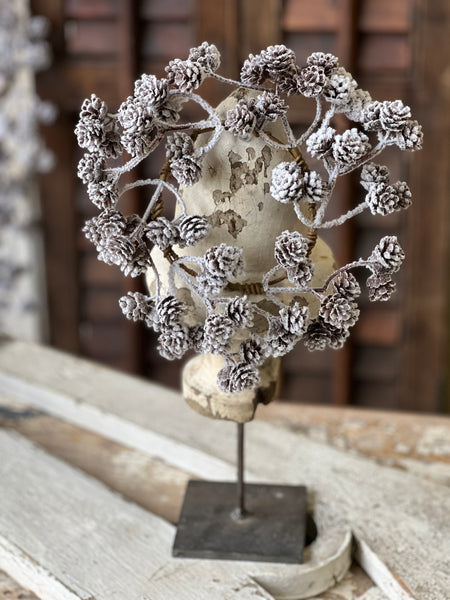 Snowcrested Pinecone Candle Ring | 8" | SOLD OUT