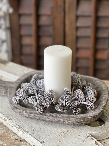 Snowcrested Pinecone Candle Ring | 8" | SOLD OUT