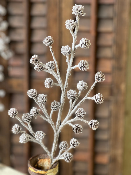 Snowcrested Pinecone Spray | 30" | SOLD OUT