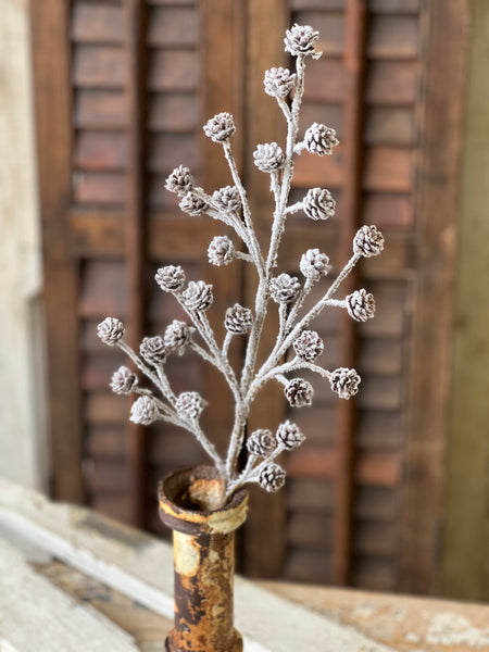 Snowcrested Pinecone Spray | 30" | SOLD OUT