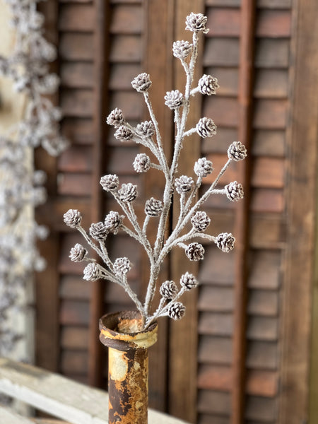 Snowcrested Pinecone Spray | 30" | SOLD OUT