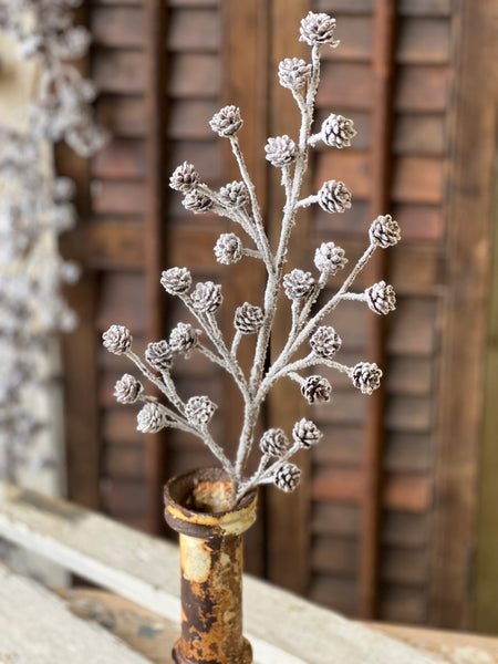 Snowcrested Pinecone Spray | 30" | SOLD OUT