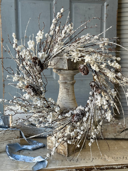 Whitewood Boughs Wreath | 22" | NOT CURRENTLY IN STOCK-New For Holiday 2026!