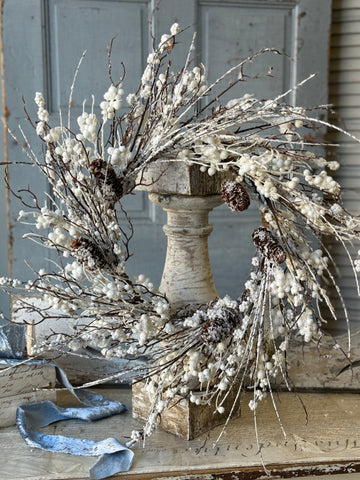 Whitewood Boughs Wreath | 22" | NOT CURRENTLY IN STOCK-New For Holiday 2026!