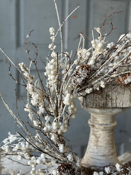 Whitewood Boughs Wreath | 22" | NOT CURRENTLY IN STOCK-New For Holiday 2026!