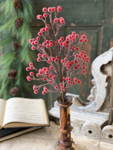 Iced Brilliant Berry Spray | 25" | NOT CURRENTLY IN STOCK-New For Holiday 2026!