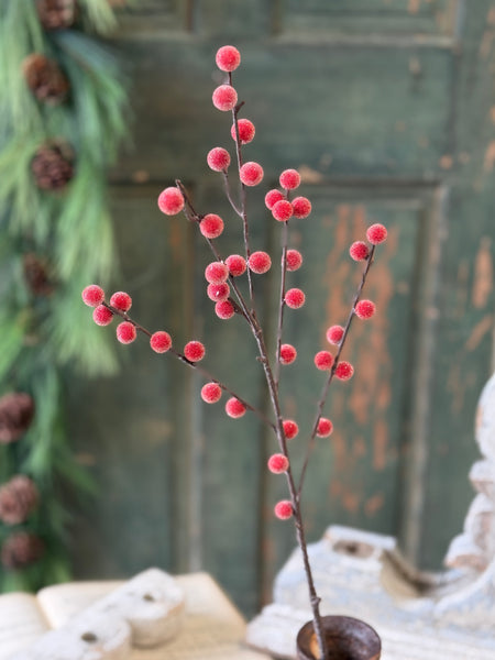 Iced Brilliant Berry Spray | 28.5" | NOT CURRENTLY IN STOCK-New For Holiday 2026!