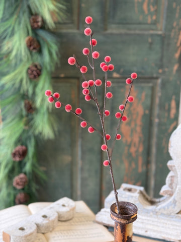 Iced Brilliant Berry Spray | 28.5" | NOT CURRENTLY IN STOCK-New For Holiday 2026!